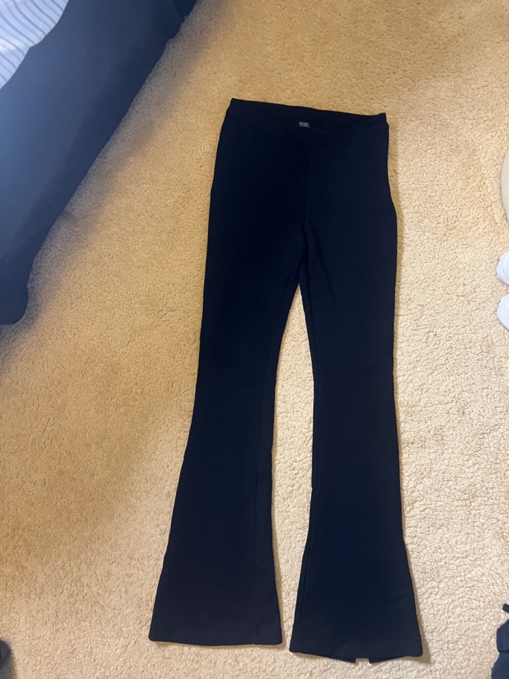 Black Flare Stretch Pants